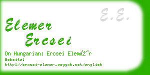 elemer ercsei business card